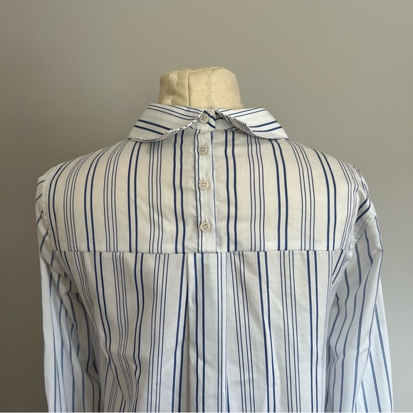 BCBGMaxAzaria Azriel Striped Shirt Dress Women Size XS Cotton Casual Collar - Picture 9 of 13